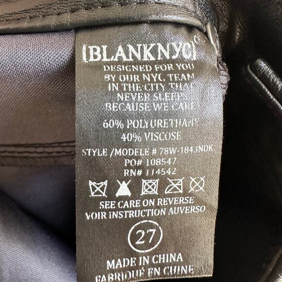Blank NYC Faux Leather Pants In Eight Ball - Picture 8 of 9